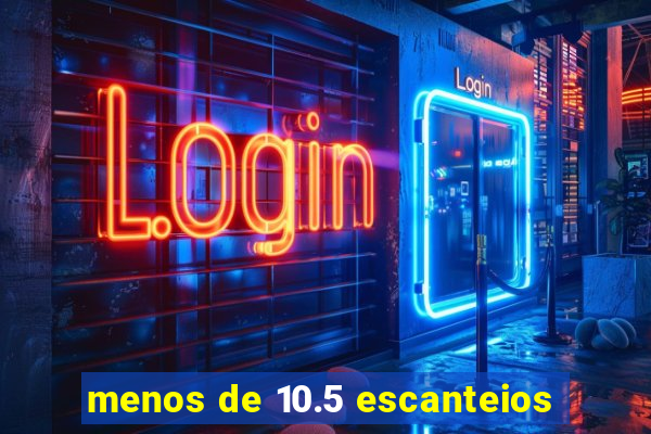 menos de 10.5 escanteios